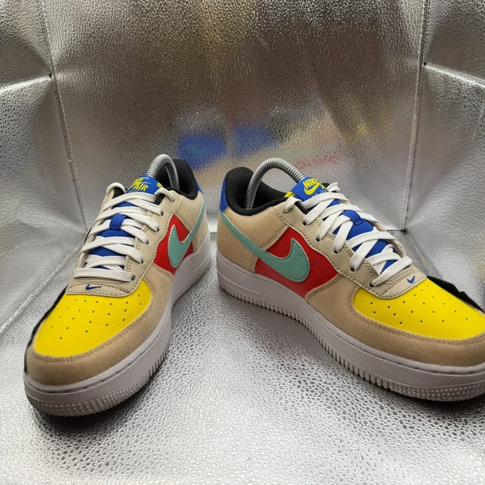 Size 6Y Nike Air Force 1 Low‎ Multi-Color Boys Running Sneakers FN7818-100